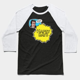 The Fonz on Happy Days Trading Cards Baseball T-Shirt